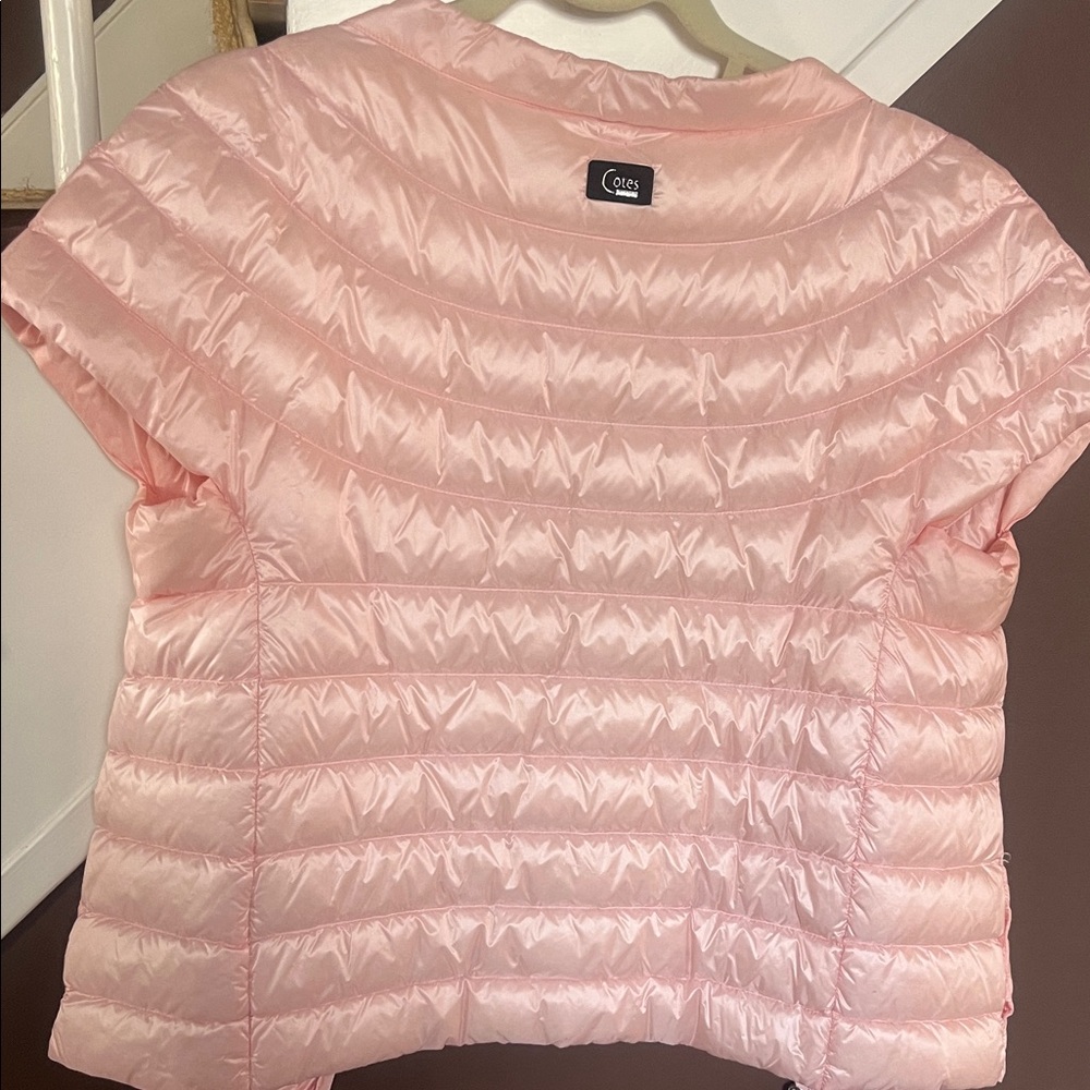 Pink Quilted Short Sleeve Jacket - Picture 4 of 5